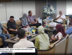 Temui Gubernur Sulbar, Rektor Unsulbar Konsultasi Unsur Dewan Pertimbangan Sulbar